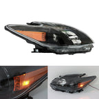 Set of 2 Black Halogen Headlights for Toyota Prius (2012–2015)