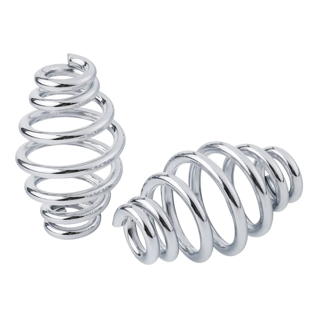Chrome 3" Barrel Coiled Solo Seat Springs for Harley Bobber Softail Chopper