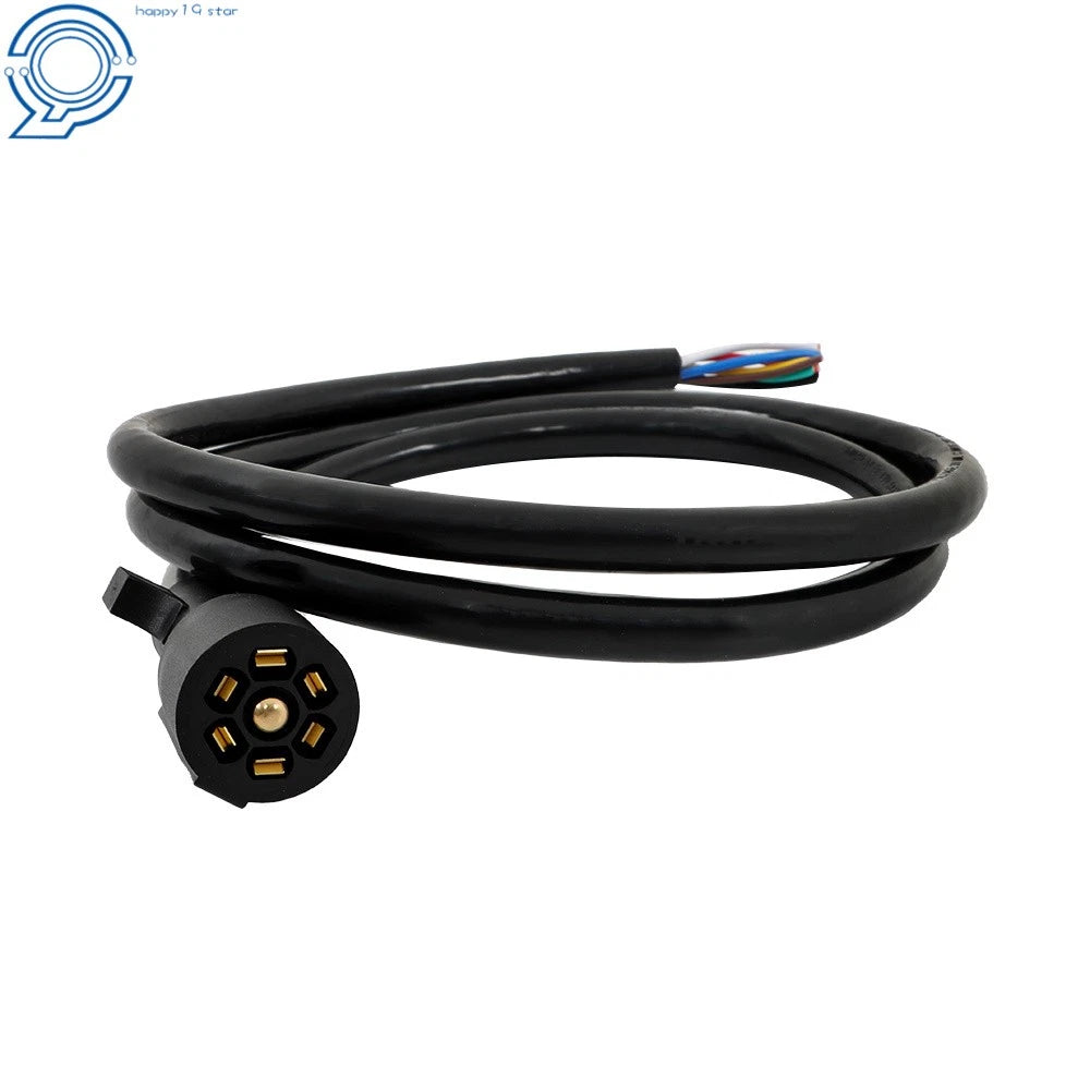 7 Way Plug Inline Trailer Cord for Heavy Duty Trailers (6 Feet)