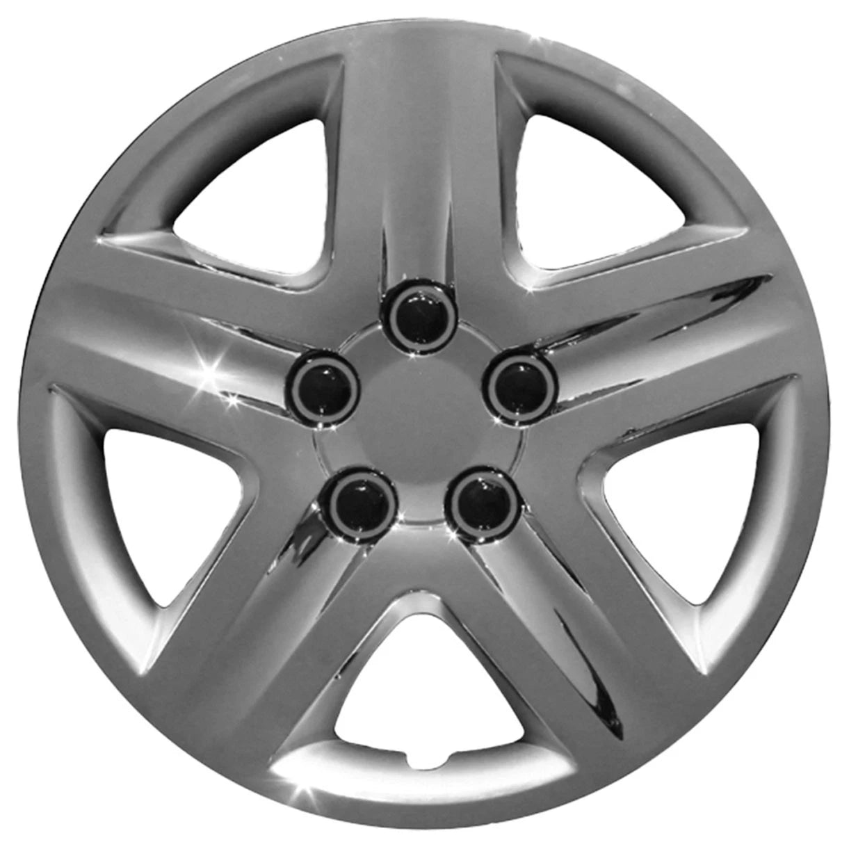 Wheel Cover Hubcaps 5 Spoke Spring Steel Chrome for Ford (2005–2018)