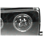 Angel Eyes Projector Headlights w/ LED DRLs Black for Landcruiser 80 Series