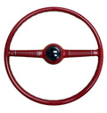Steering Wheel Deluxe Style 16 Inch Gloss Red 3 Hole for Ford (1940–1940)