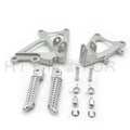 Set of 2 Front Rider Footpegs Pedals Brackets for Yamaha YZF R1 (2009–2011)