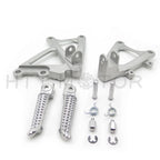 Set of 2 Front Rider Footpegs Pedals Brackets for Yamaha YZF R1 (2009–2011)