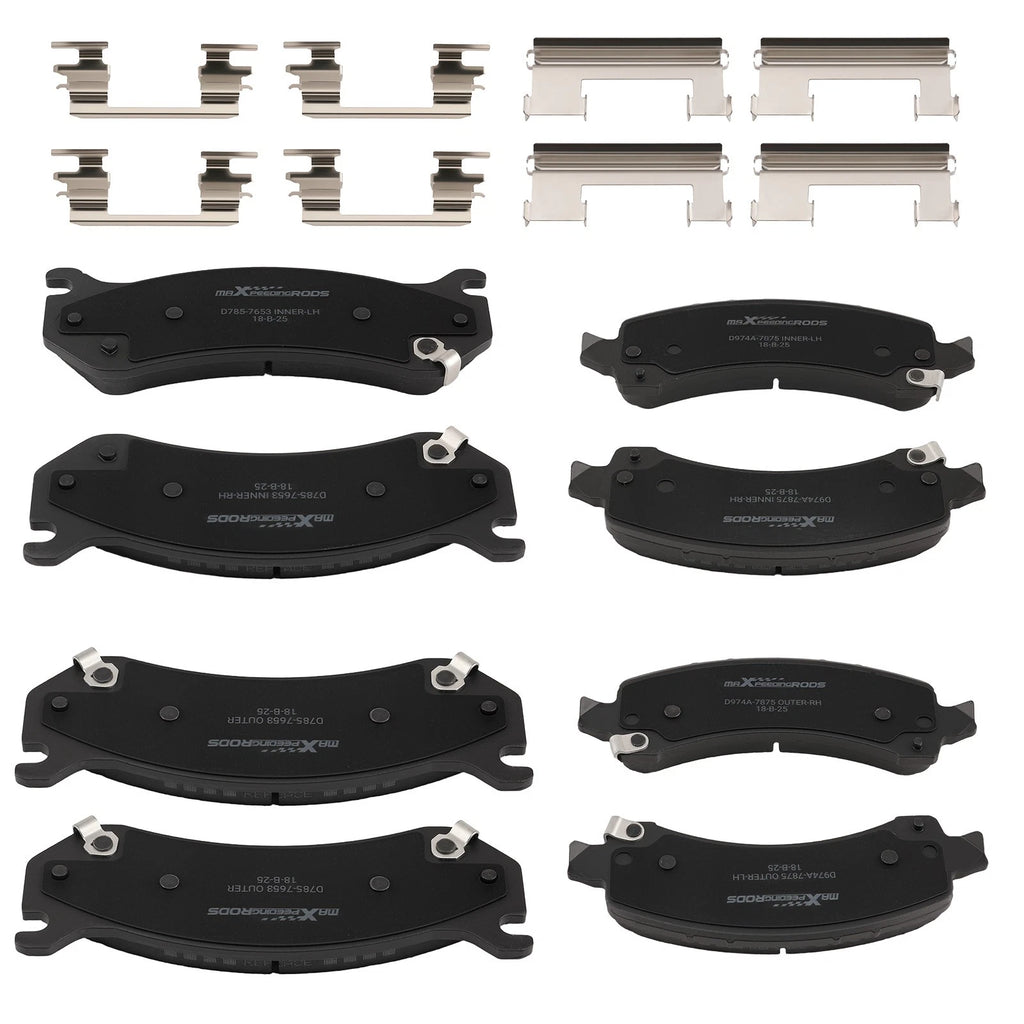 8pc Front & Rear Ceramic Brake Pads for GMC Savana 1500 (2003–2008) P-785 P-974A
