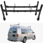 2X Black 2 Bar Ladder Roof Rack Crossbar for Ford Econoline Van
