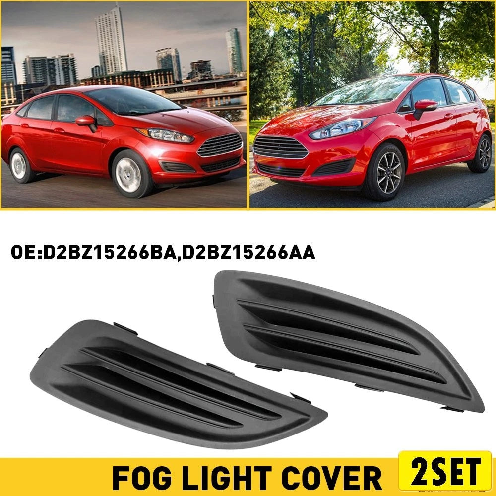 Set of 4 Fog Light Hole Covers for Ford Fiesta (D2BZ15266AA, D2BZ15266BA)