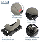 2 x Interior Door Handles for Hyundai Tucson (2005-2009) Black Beige