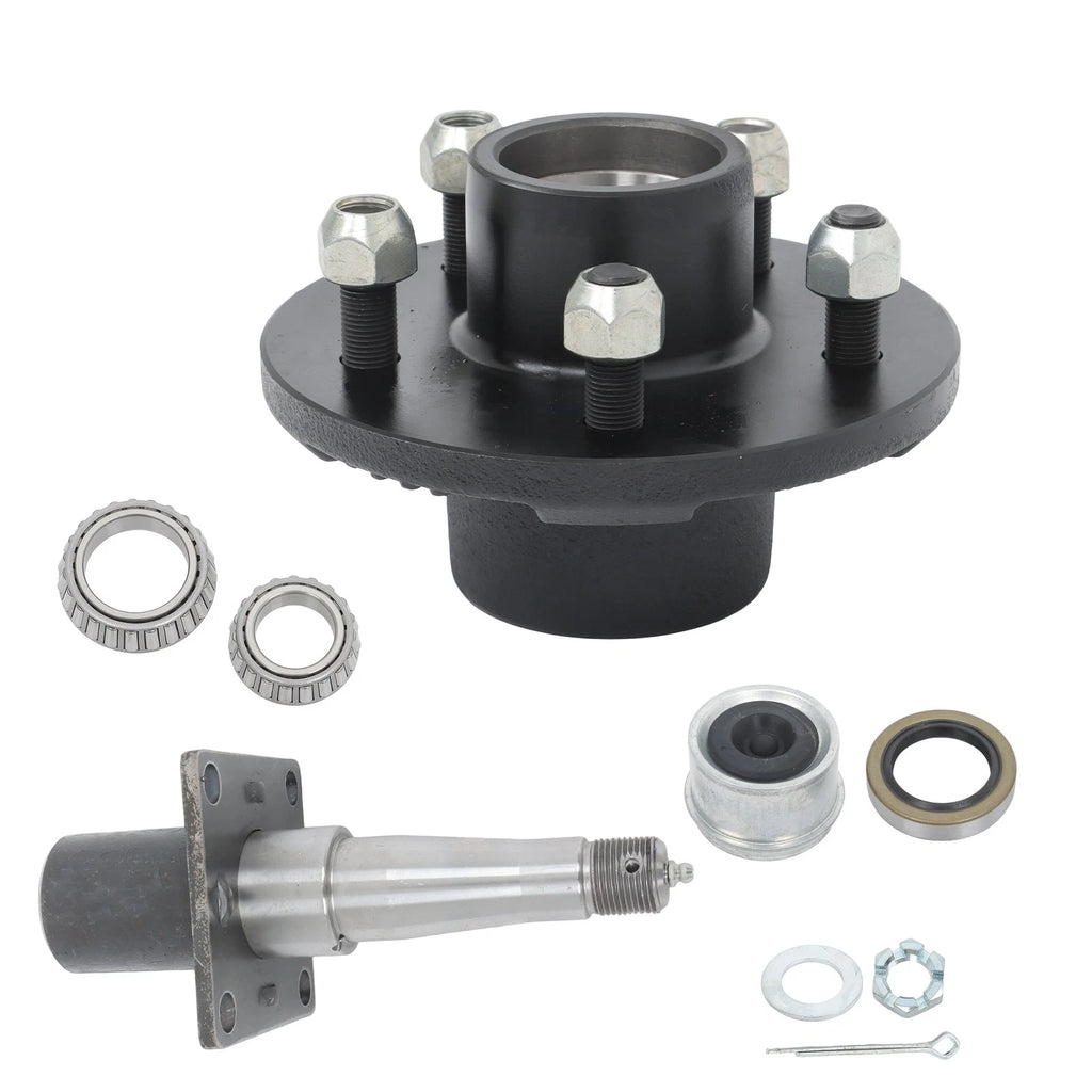 5" Trailer Hub Kit for 4.5" Spindle with Brake Flange (Fits Various Models)