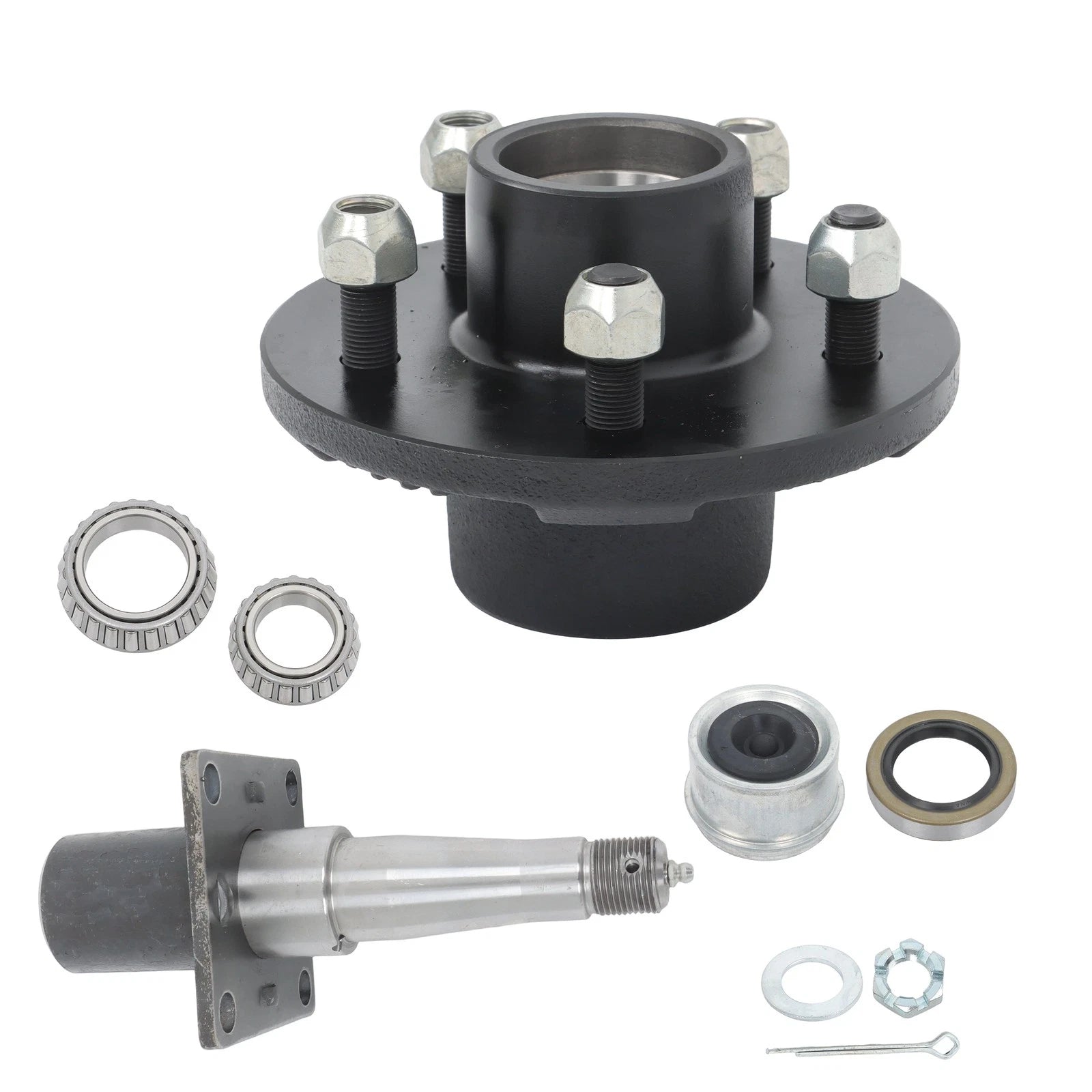 5" Trailer Hub Kit for 4.5" Spindle with Brake Flange (Fits Various Models)