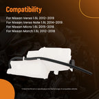 Coolant Reservoir Tank with Cap for Nissan March Micra Versa (2012–2019)