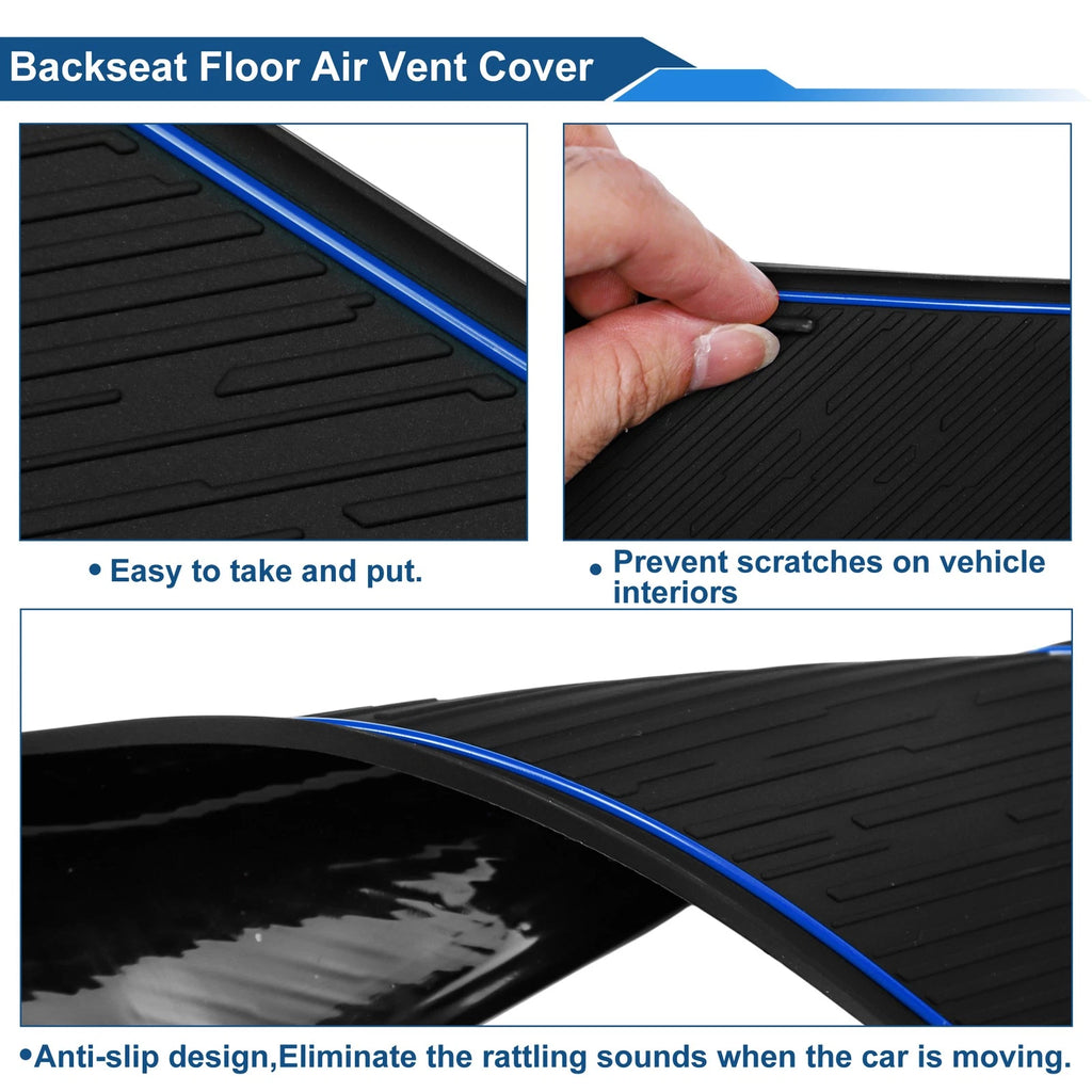 19 Pcs Non-Slip Mat for Ford Ranger (2023–2025) PVC Blue