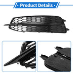 1pc Fog Light Grill for Audi A6 C7 (2011–2014) No. 4G0807681D Black