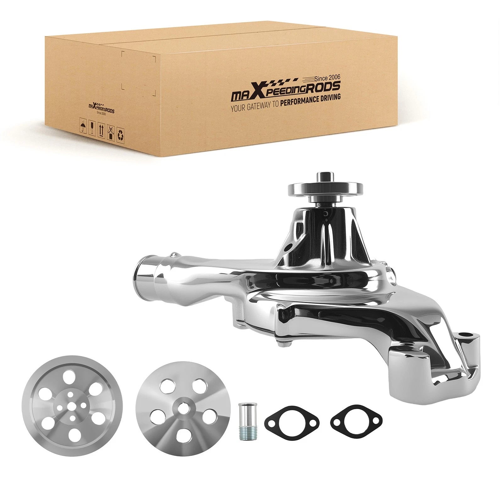 Chrome Water Pump Pulley Kit for Big Block Chevy 396-454 (1965–1990)