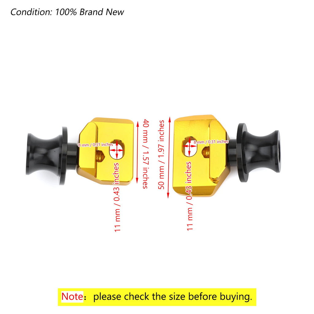 Chain Adjuster Block with Stand Spool for Honda CB650R CBR650R (2019–2020) Gold