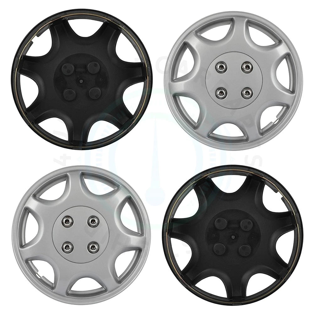 Set of 4 Universal 14-Inch Wheel Covers for 4 Lug Tires
