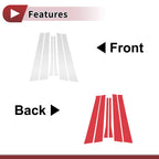 Set of 6 Door Pillar Window Trim for Volkswagen Golf 4 (1997–2003)