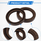 Set of 2 Oil Seal Rotary Shaft Seal FKM Rubber 48x65x10mm