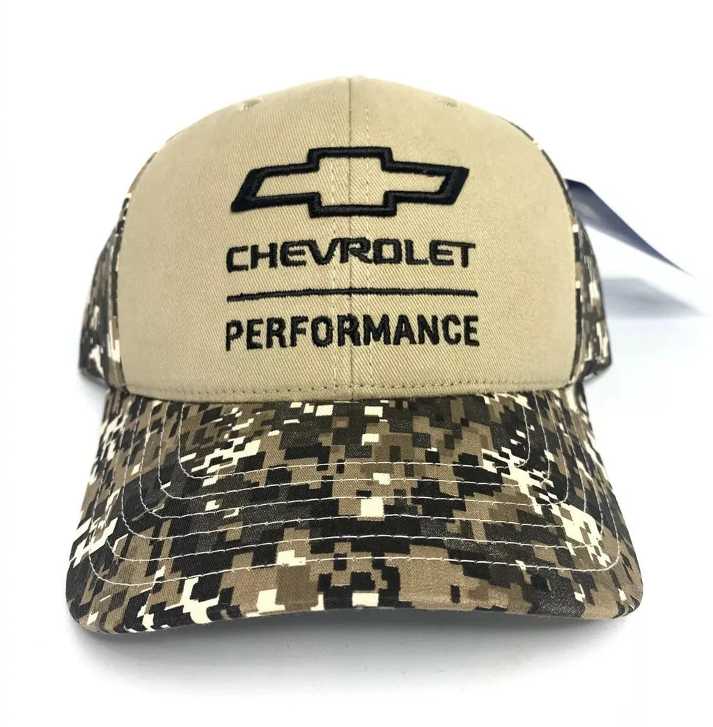 Digital Camo Hat Cap for Chevy Performance Black Bowtie Emblem Logo (One Size)