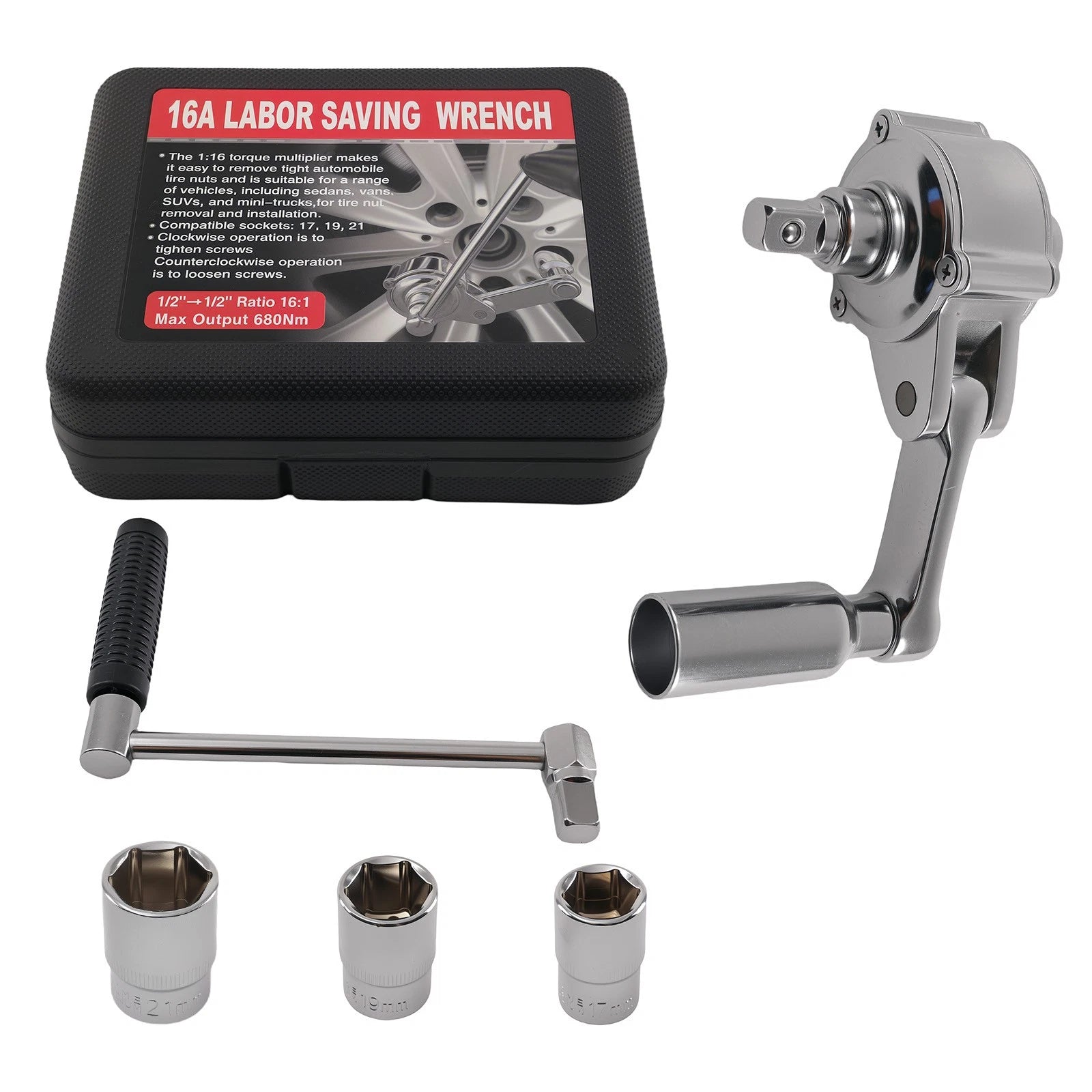 Torque Multiplier Set for Toyota Honda BMW Wuling Van (17–21mm, 680Nm)