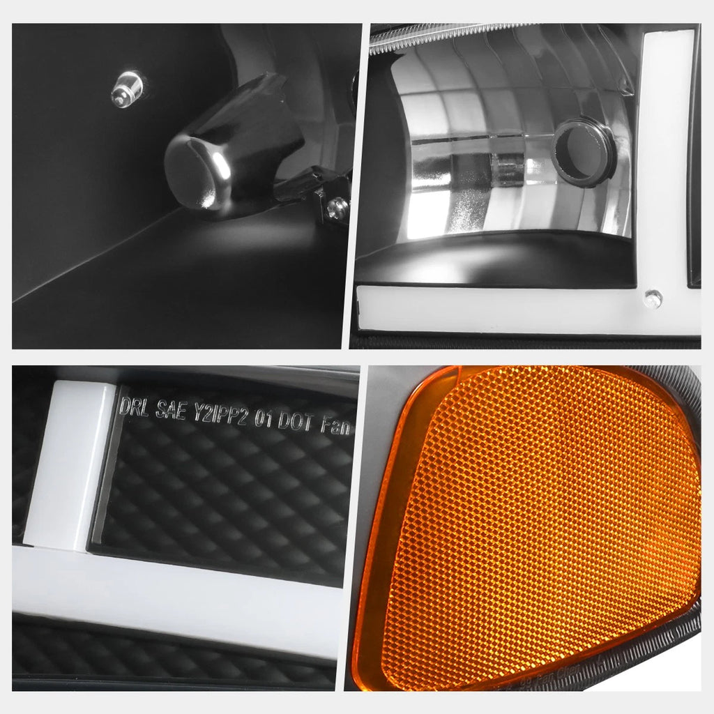 OE Style LED DRL Headlights for GMC Sierra/Yukon 1500 Denali (2002–2006)