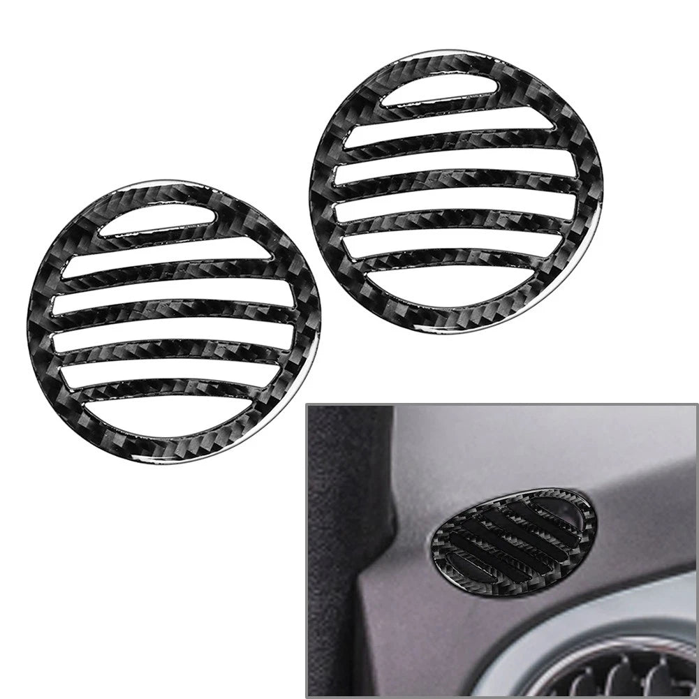 Dashboard Defogger Air Vent Panel Cover Trim for Fiat 500 (2012–2015) Black