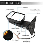 Tow Mirrors for Dodge Ram 1500 2013-2018 with Turn Signal Light - 1 Pair