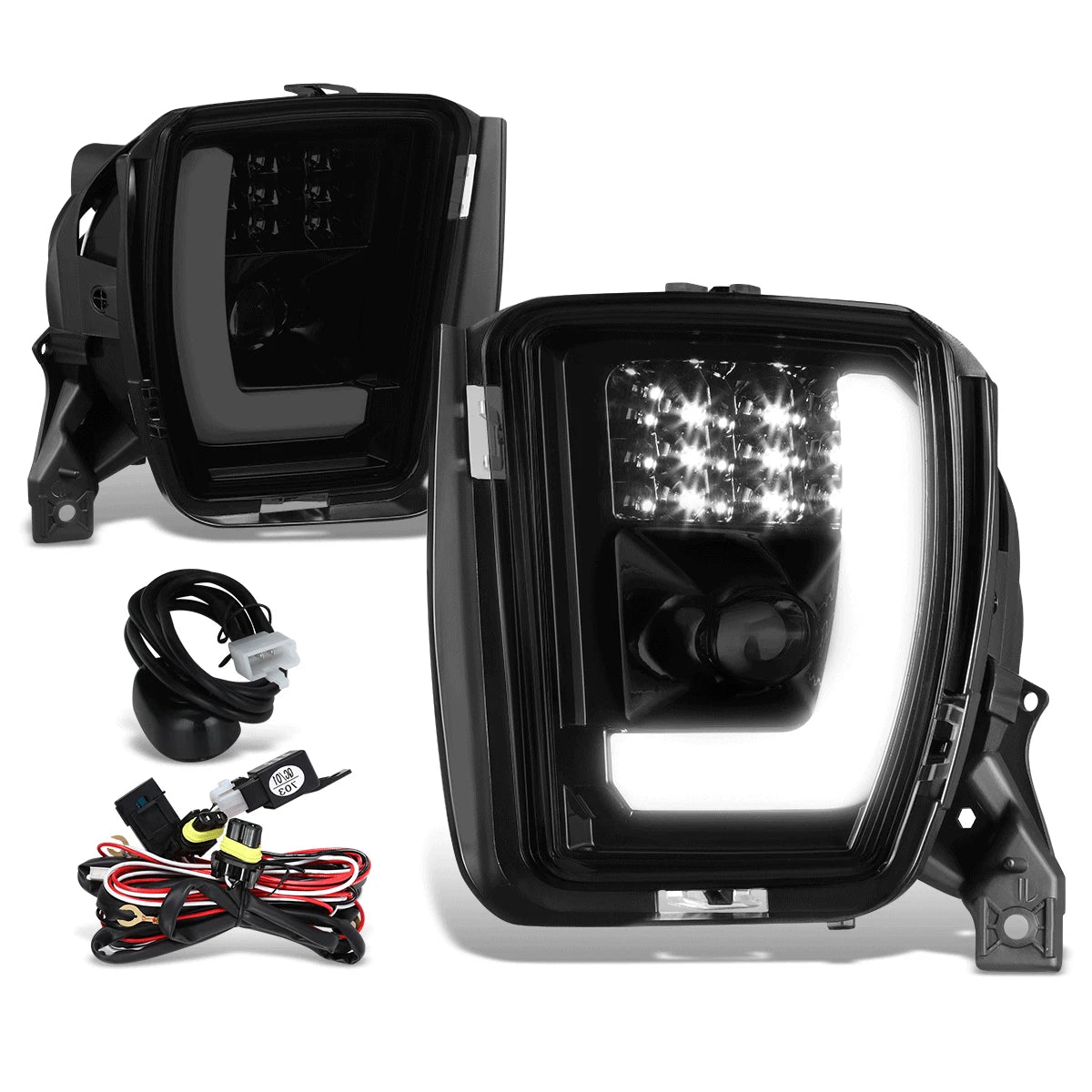 LED Projector Fog Lights for Ram 1500 Classic (2013–2022) - Smoked, w/Switch