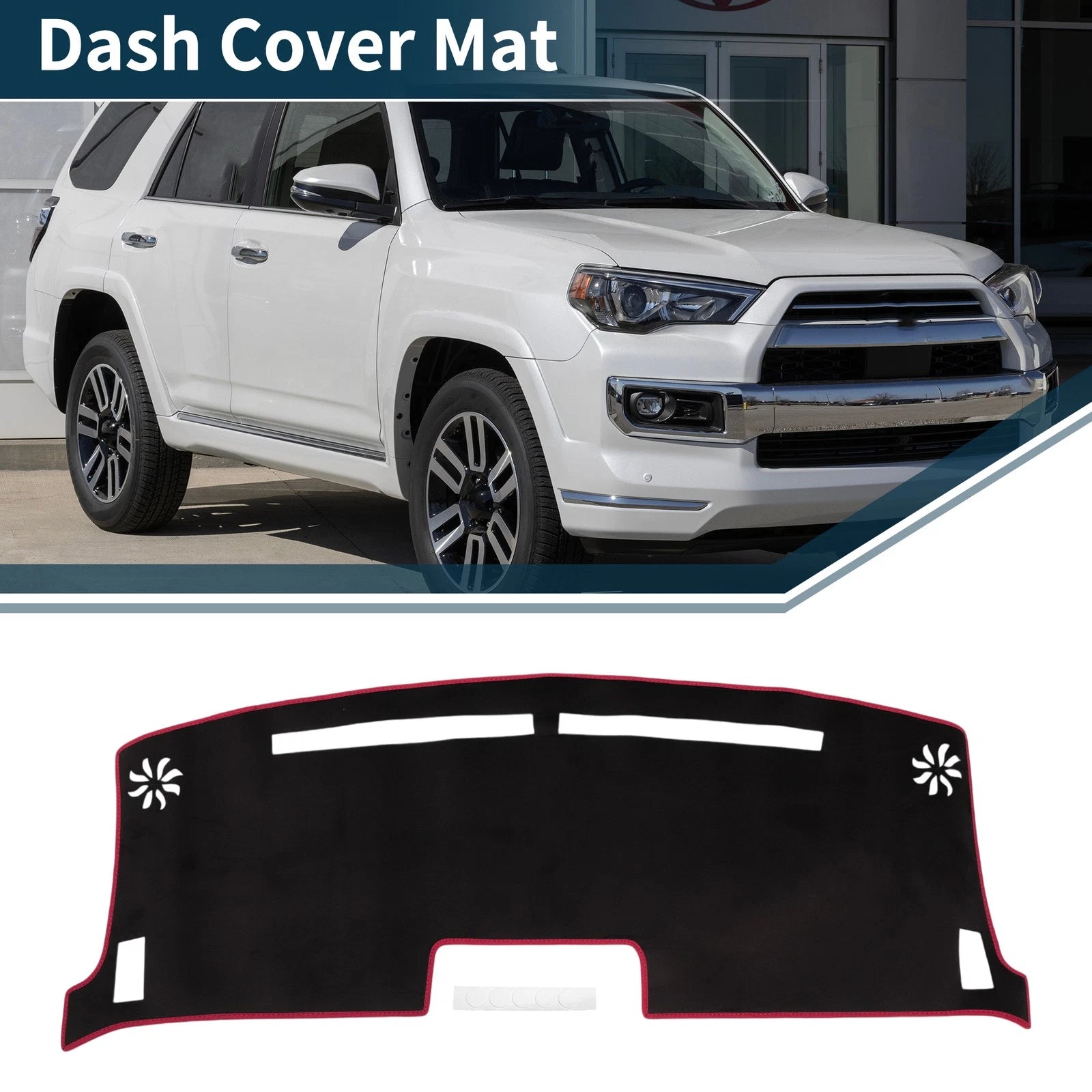 Dashboard Cover Mat for Nissan Moco MG33S (2012–2018) Black Red Set of 1