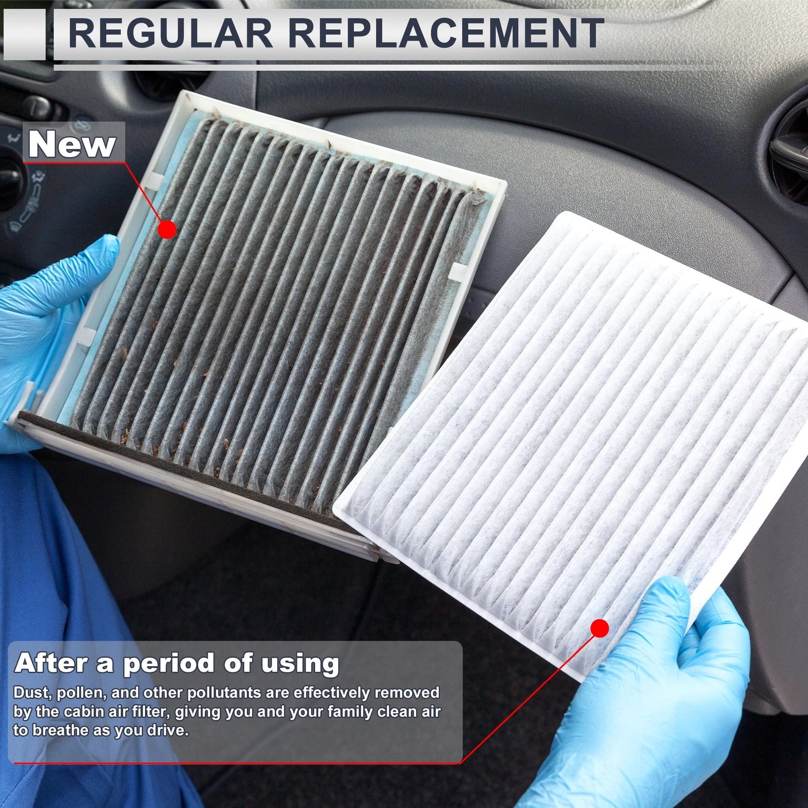 Engine Cabin Air Filter Combo No. 17801-28010 for Toyota RAV4 (2001–2005)