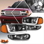 Headlight with LED DRL for GMC Sierra/Yukon Denali (2001–2007)