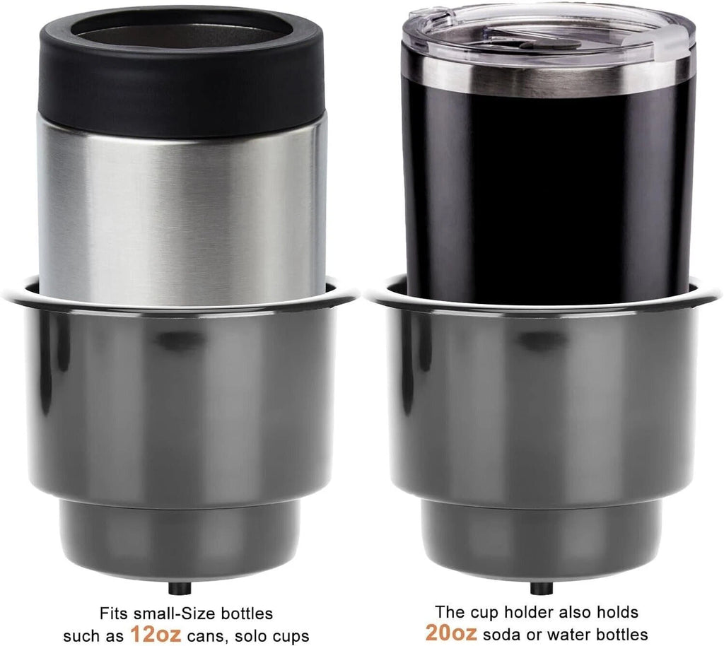 Set of 4 Universal Plastic Drink Cup Insert Holders for Marine Car Black