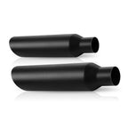 Set of 2 Black Stainless Steel Exhaust Tips 2.5" Inlet 4" Outlet
