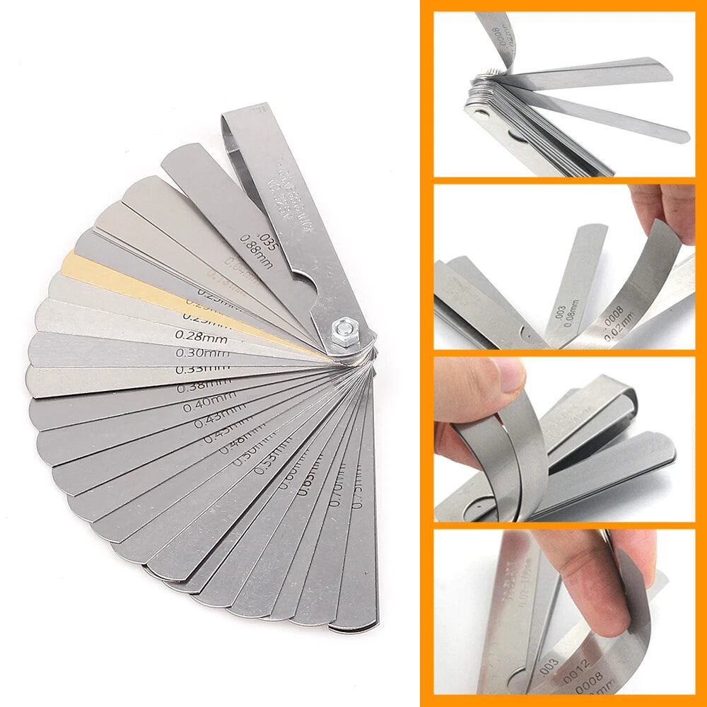 32 Blades Feeler Gauge for Metric and SAE Measurements