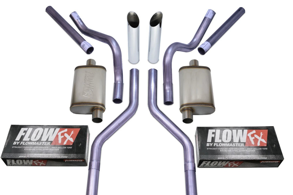 Dual Exhaust Kit for Chevy GMC C10 (1963–1972) - 2.5" Flowmaster Flow FX