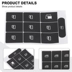 Sticker Set Black Overlay for Window Buttons Golf V Passat