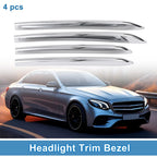 Set of 4 Headlight Trim Bezels for Mercedes-Benz E-Class E200 