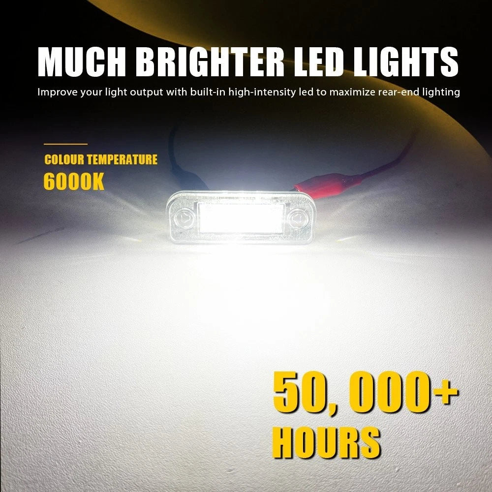 2X LED License Plate Lamps for Mercedes-Benz W203 W211 C219 R171