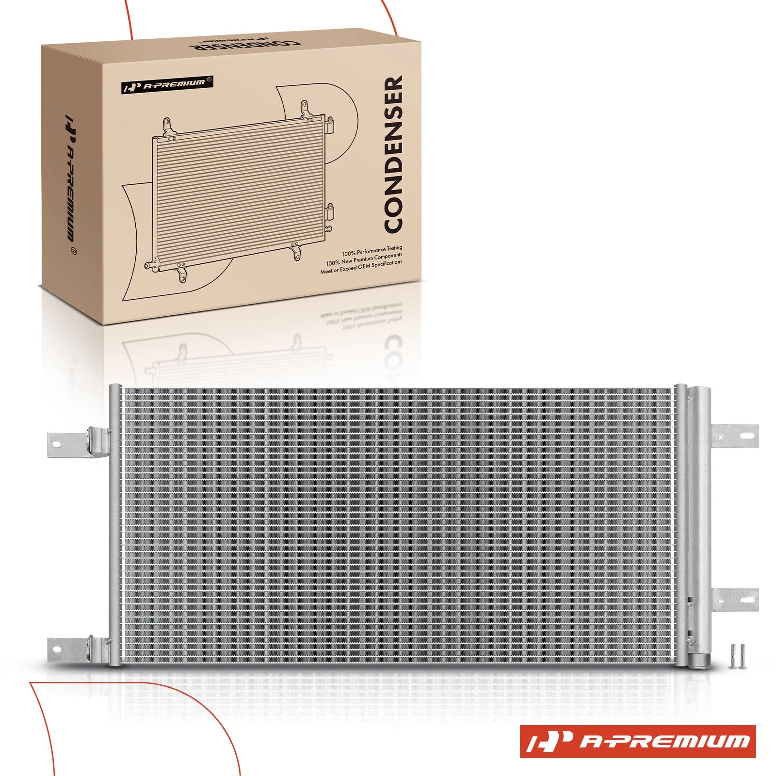 A/C Condenser with Receiver Drier & Bracket for Ford F-250 Super Duty 