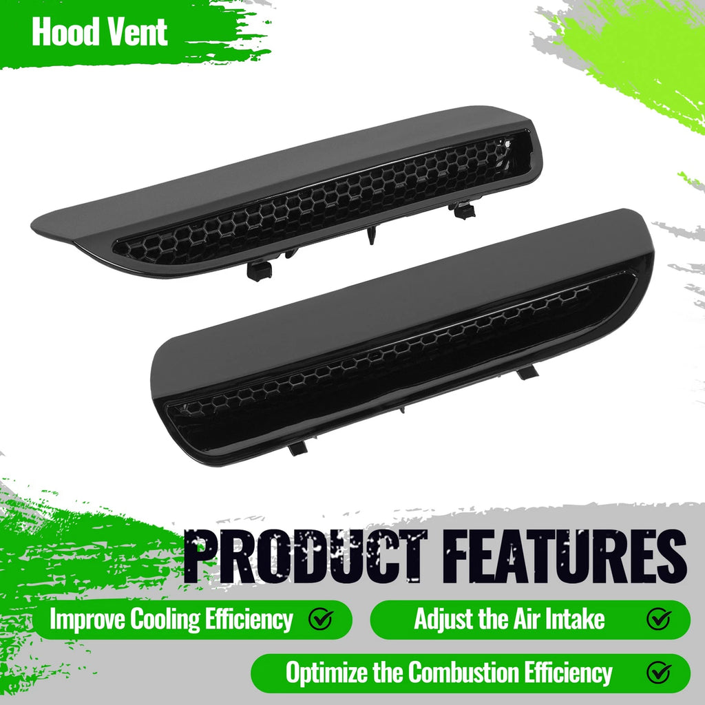 Front Upper Hood Scoops Grilles Vents Replacement Pair for Pontiac G8 (2008–2009)