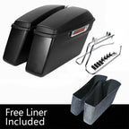 Matt Black Hard Saddlebags Conversion Brackets for Harley Softail FLST (1984–2017)
