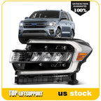 Left Side Full LED Chrome Headlight Assembly for Ford Expedition (2022–2024)