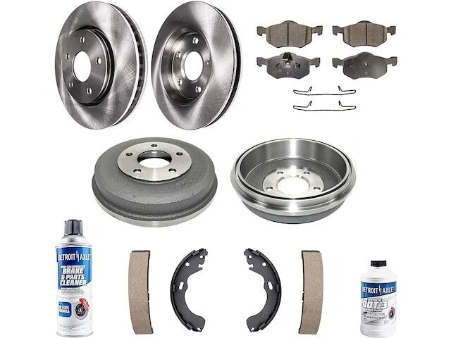Front and Rear Brake Pad Rotor Drum Kit for Mazda Tribute (2001–2006) CS593WY