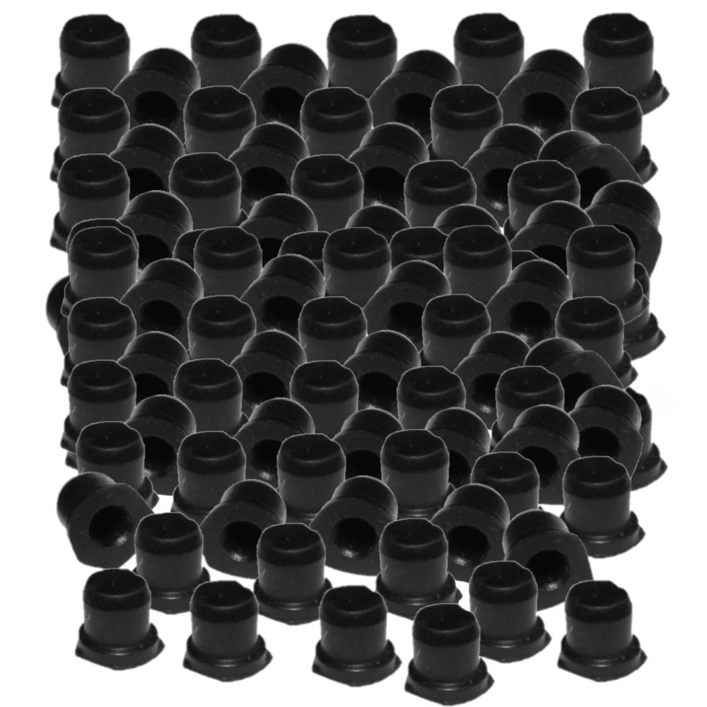 Brake Bleeder Screw Rubber Dust Covers for Universal Applications (100 Pack)