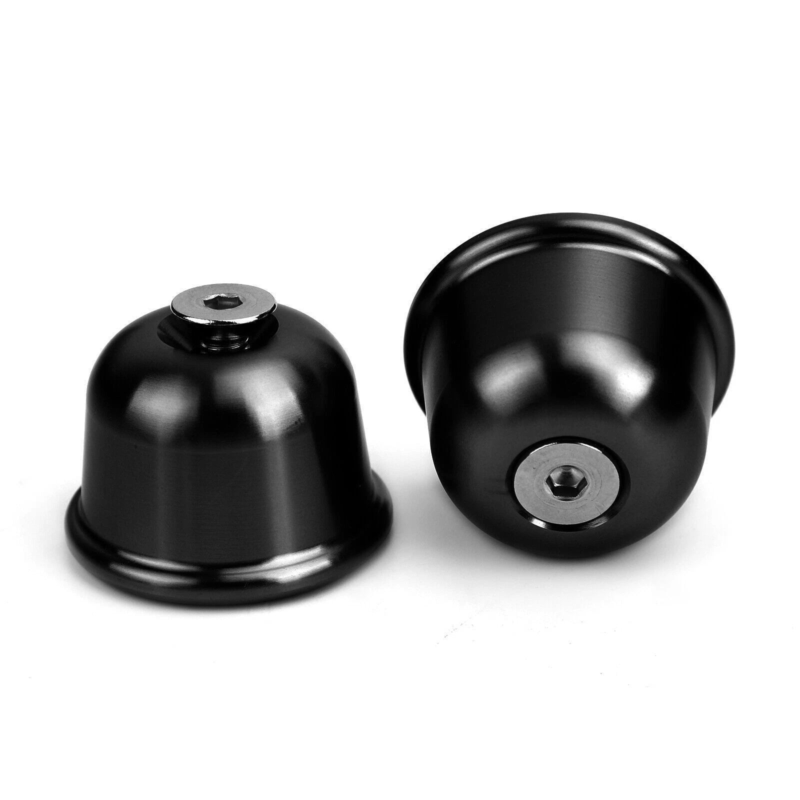 CNC Black Bar End Caps for Triumph Bonneville Street Twin T100 T120 (2016–2020)