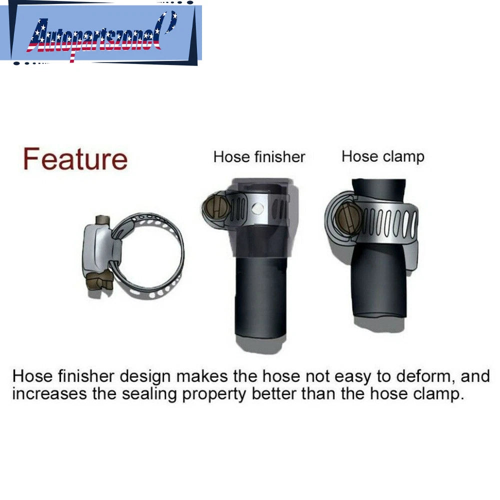 2Pcs Hex Hose Finisher Clamp for Universal 4 6 8 10 12AN