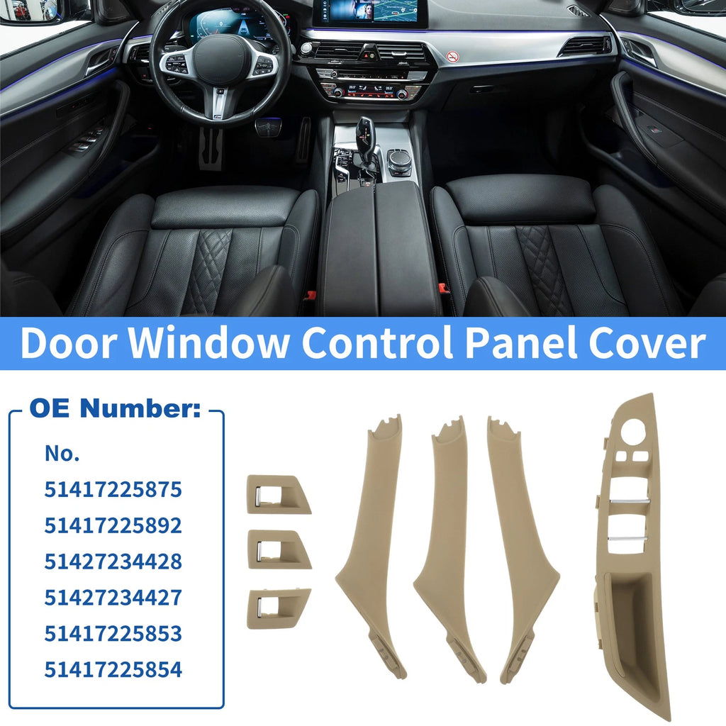 Set of 1 RHD Side Door Window Control Panel Cover for BMW 5 Series (2011–2017) No. 51417225875