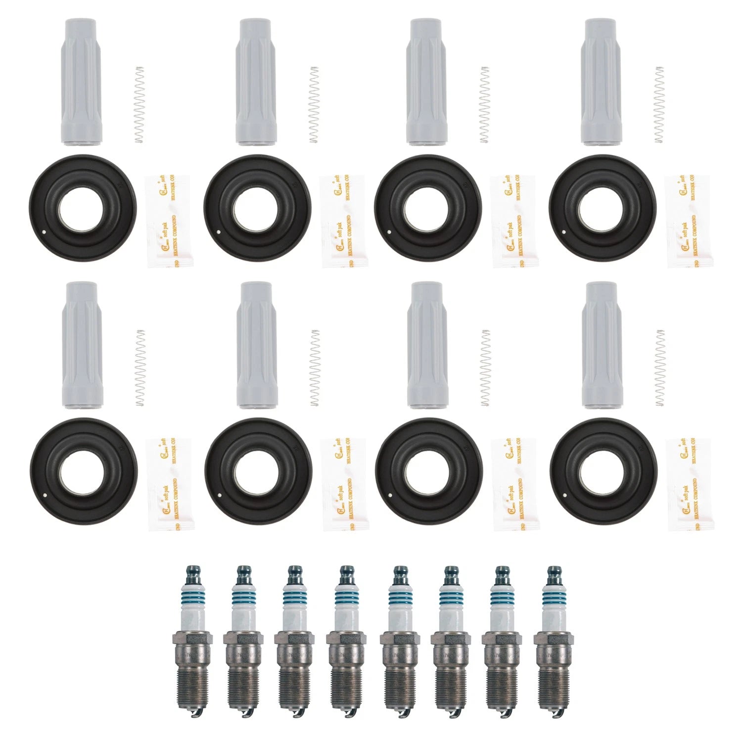 Set of 8 Iridium Power Plugs & NGK Ignition Coil Boots for F-150 (2017)