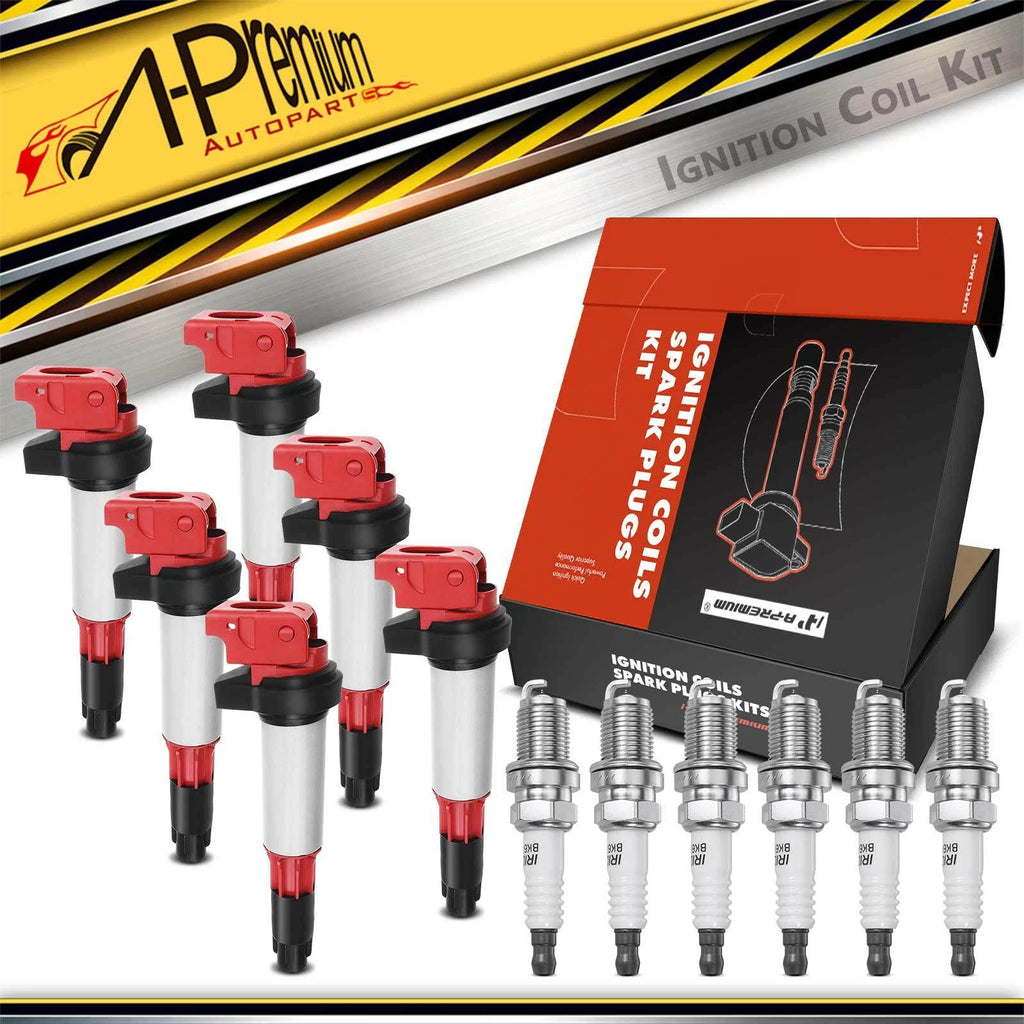 Set of 6 Ignition Coils & Iridium Spark Plugs for BMW 325Ci 325i 525i 330i (2001–2006)