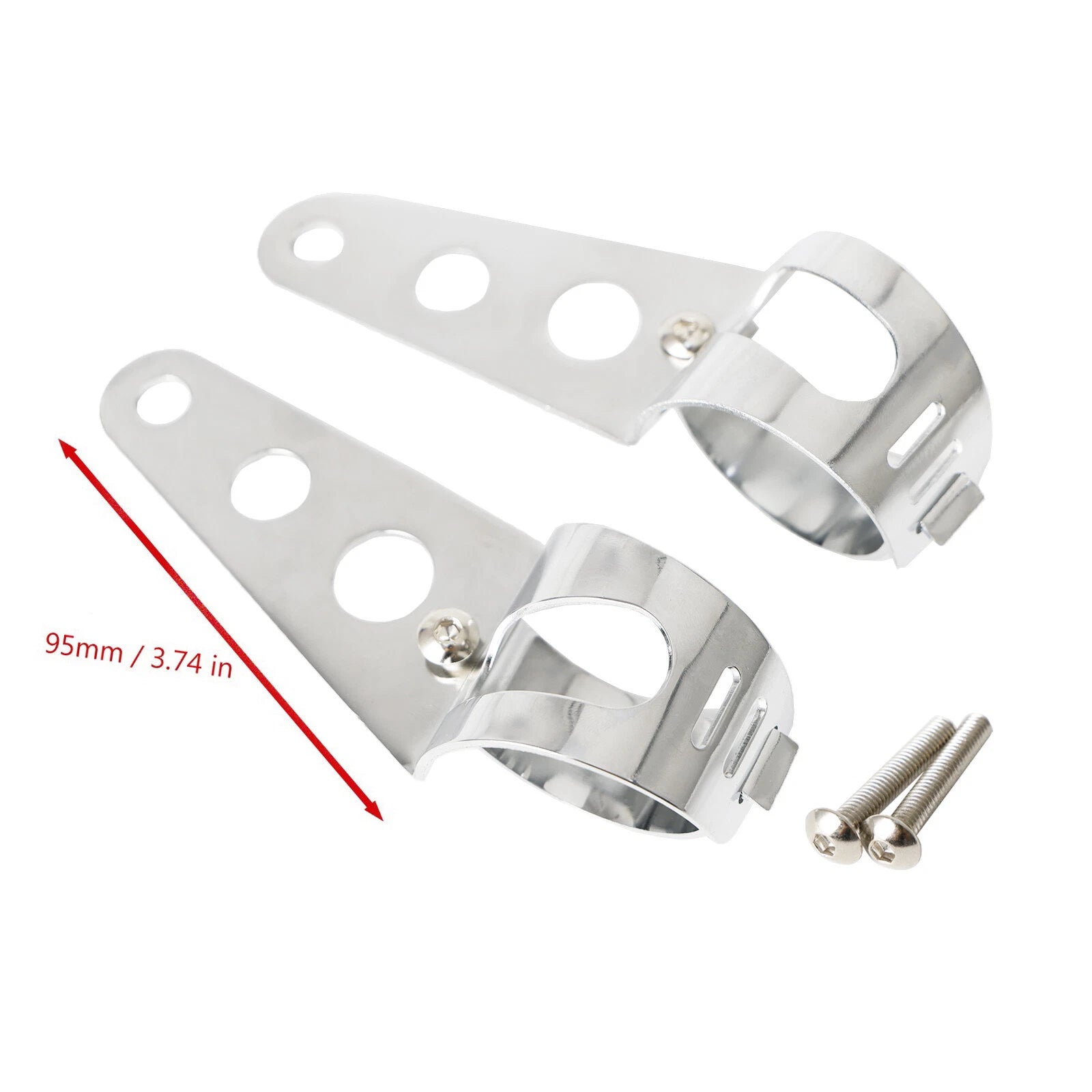 Chrome Headlight Bracket for Universal Fit (43-50mm) T9